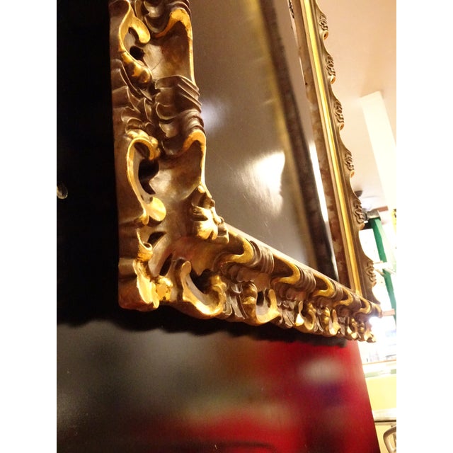 Hand Carved, Gilt, Solid Wood Picture Frame Circa 1900 From Belgium For Sale - Image 15 of 18
