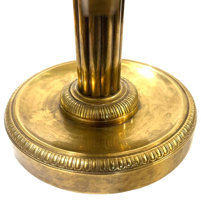 Vintage Solid Brass 3-Arm Bouillotte Lamp - Made in Italy For Sale - Image 6 of 15