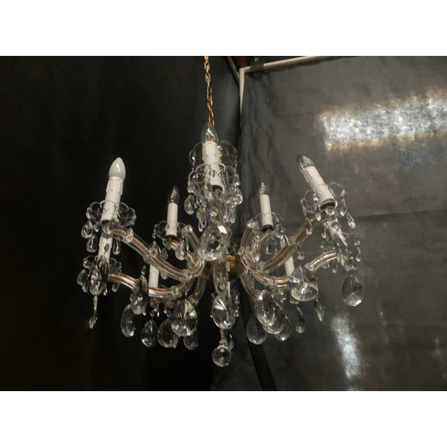 Eight-Arm Blown Glass Chandelier, 1990s For Sale - Image 17 of 18