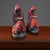 Gothic 1920s Pair of Bookends: Red Friar Monks Reading, Solid Bronze Library Decor For Sale - Image 3 of 6