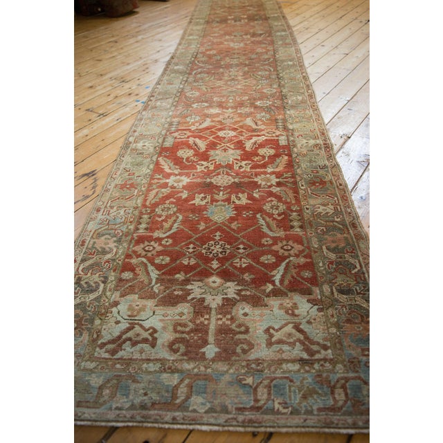 1930s Vintage Persian Heriz Herati Wool Rug Runner For Sale In New York - Image 6 of 13