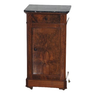 Louis Philippe Bedside Table with Marble Top, France, 1870 For Sale