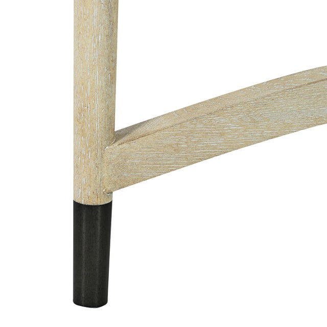 Wood Pair of Himalaya DemiLune Console Tables For Sale - Image 7 of 8