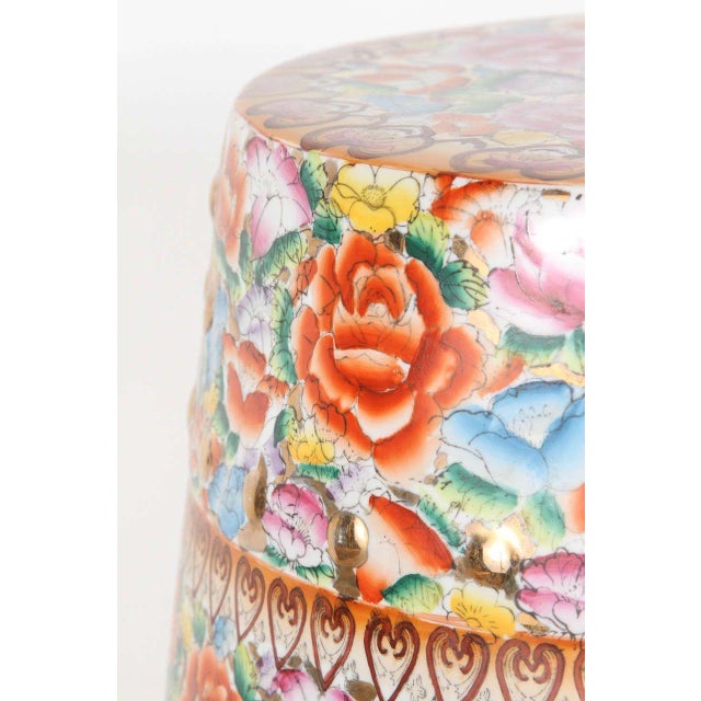 Chinese Ceramic Garden Stool With Lucky Coins For Sale In Palm Springs - Image 6 of 8