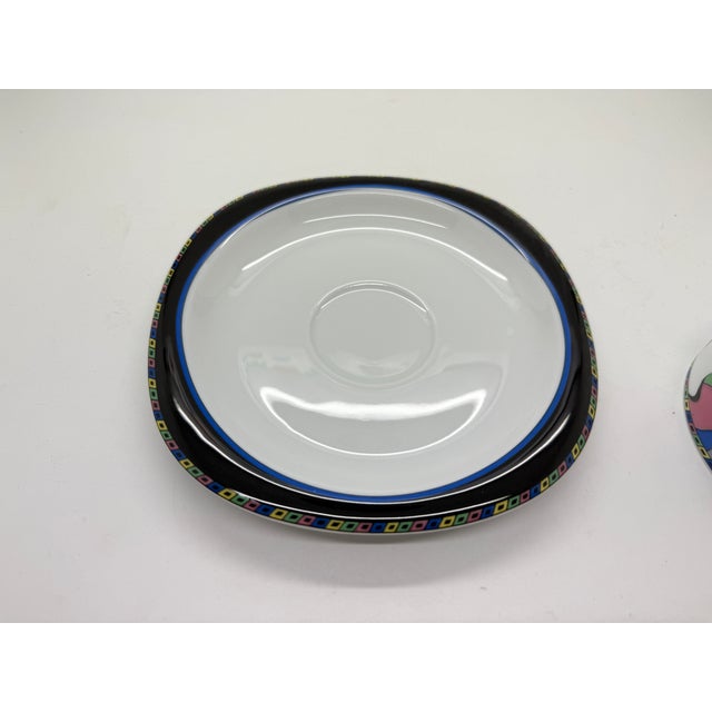 1990s Suomi Coloring Coffee Cup with Saucer by Timo Sarpaneva for Rosenthal, 1990s, Set of 2 For Sale - Image 5 of 6