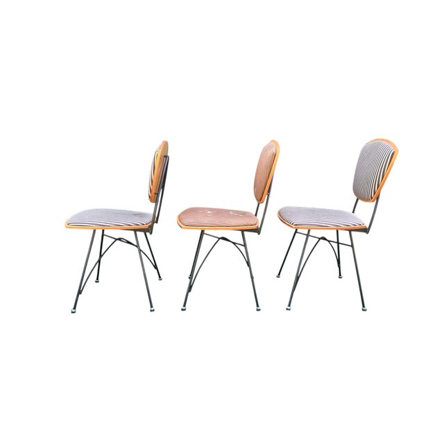 Mid-20th Century Plywood Chairs With Iron Frames For Sale - Image 11 of 12