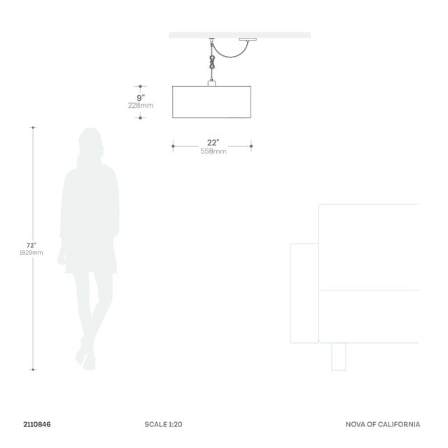 The Stretch Pendant is a Modern lighting fixture designed by the NOVA Design Team in 2026, embodying NOVA of California's...