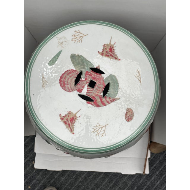 1970s Vintage Garden Seat with Shell Motif For Sale - Image 10 of 13