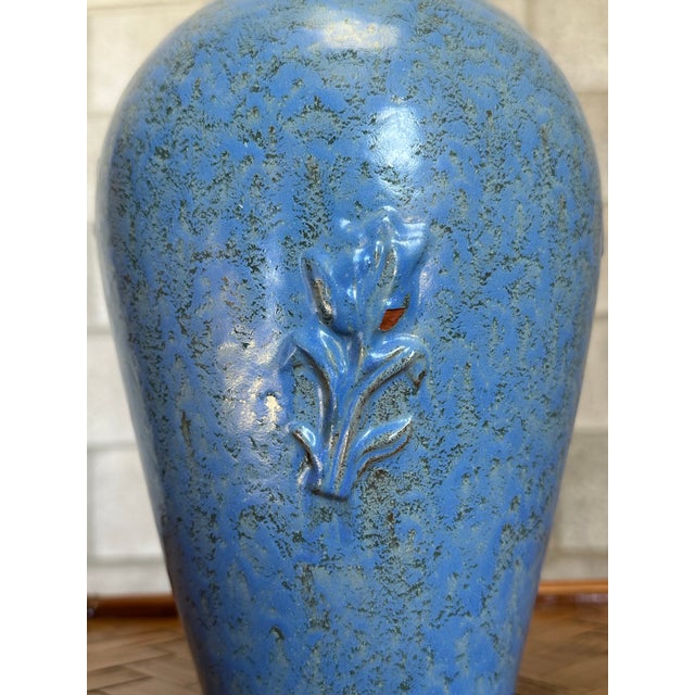 Blue Jerk Werkmäster Ceramic Vase Sweden, 1930s For Sale - Image 8 of 9