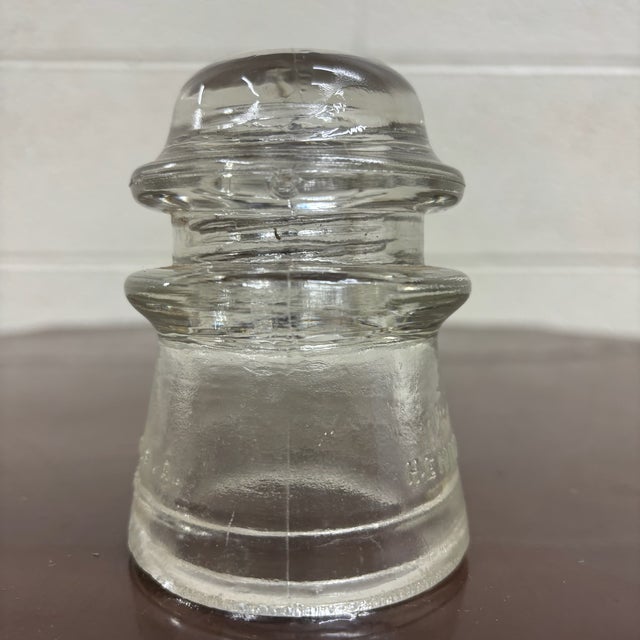 Antique Hemingray 17 Clear Glass Insulator For Sale - Image 4 of 6