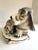 Figurative 1950s Japanese Porcelain Hound Dog and Pup on Pillow For Sale - Image 3 of 9