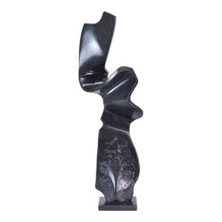 Vintage Masatoyo Kishi "Kuki" Modernist Abstract Stone Sculpture Signed Numbered For Sale