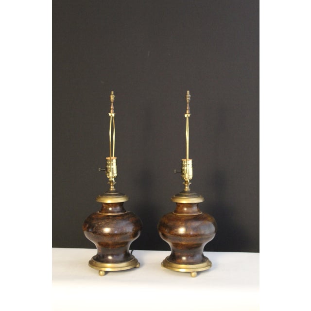 Early 20th Century Tyndale Style Bronze Urns - a Pair For Sale - Image 10 of 11