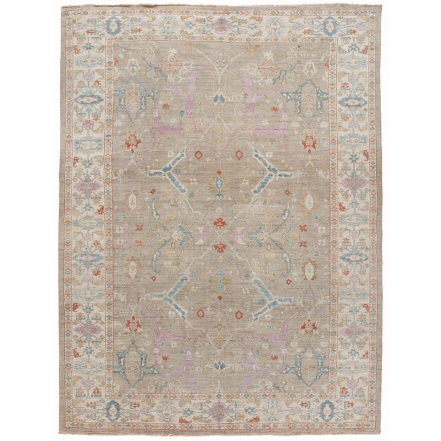 21st Century Modern Sultanabad Wool Rug For Sale - Image 13 of 13