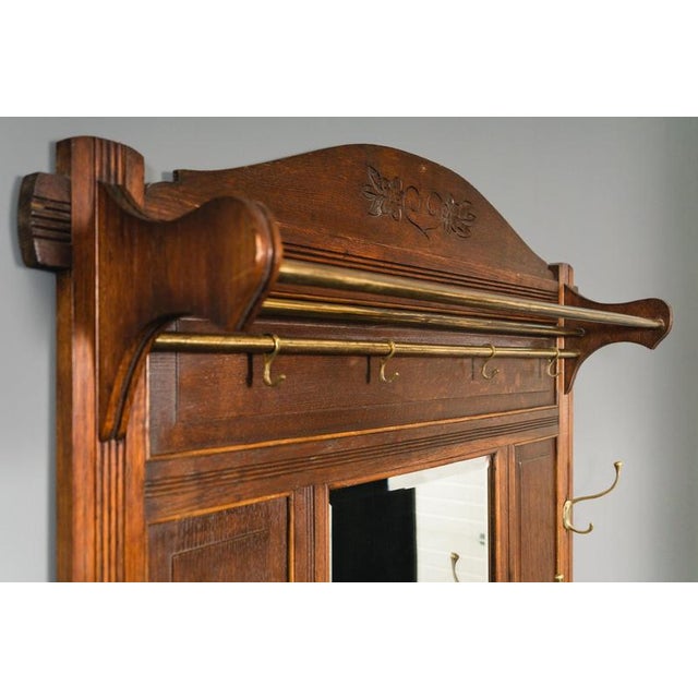 Art Nouveau Wardrobe with Mirror, Early 20th Century For Sale - Image 11 of 16