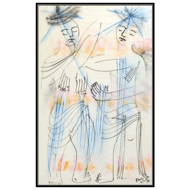 Figurative 1960s Memories of Song & Dance, Irene Rice Pereira For Sale - Image 3 of 5