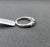 Metal 0.50 Ct Half Bezel-Set Diamond Ring Size 6 For Sale - Image 7 of 9