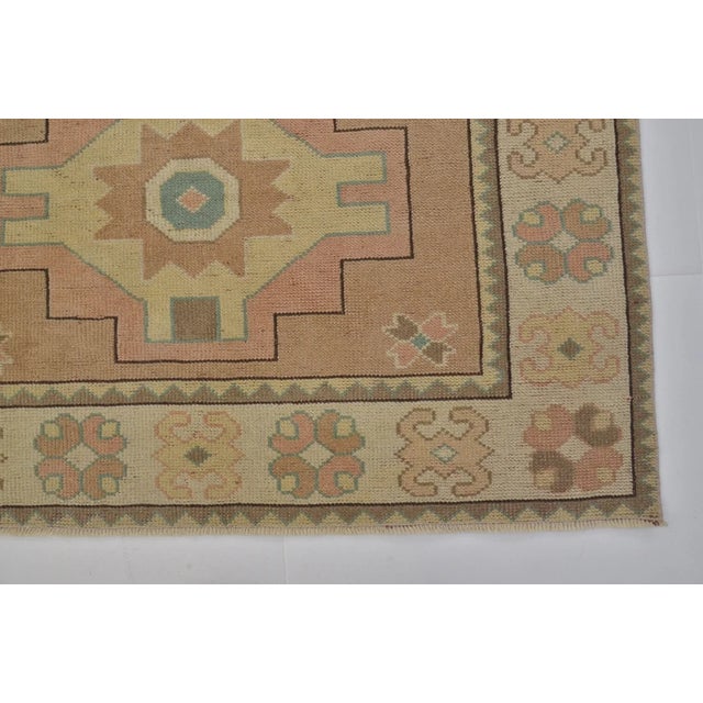 1950s 1950s Decorative Anatolian Wool Carpet For Sale - Image 5 of 10