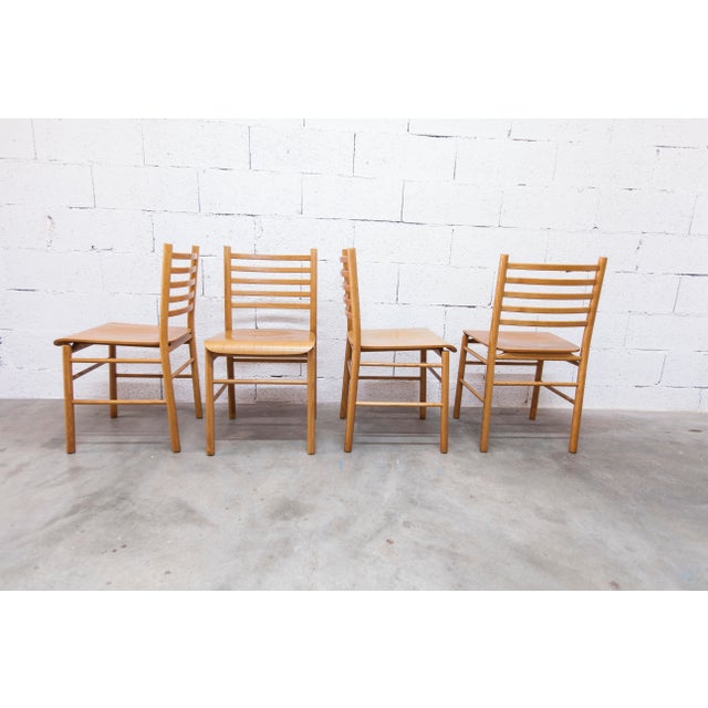 Danish Convertible Round Table and Matching Chairs, 1980, Set of 5 For Sale - Image 8 of 18