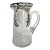 Art Deco Sterling Silver Inlay Etched Glass Pitcher For Sale