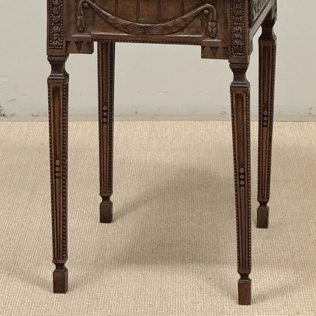 19th Century French Louis XVI Fruitwood Cylinder Cabinet ~ Nightstand For Sale - Image 13 of 18