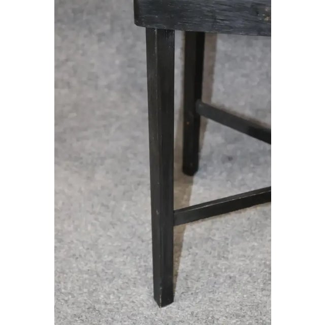 Hollywood Regency Paint Decorated Ebonized Carved Italian Tray Top Coffee Table For Sale - Image 3 of 13