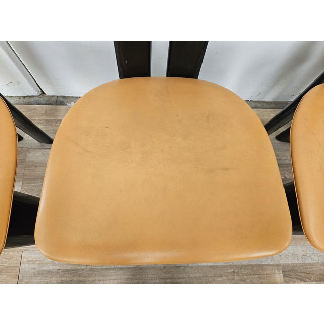 Vintage Chairs in Black Lacquered Wood by Pierre Cardin for Roche Bobois, 1970, Set of 6 For Sale - Image 9 of 18