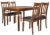 Wood Traditional Dining Set in Light Oak & Black - 5 Pieces For Sale - Image 7 of 7