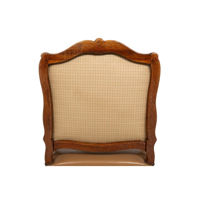 Brown French Louis XV Period Carved Arm Chair Fauteuil, Circa Late 18th Century For Sale - Image 8 of 18