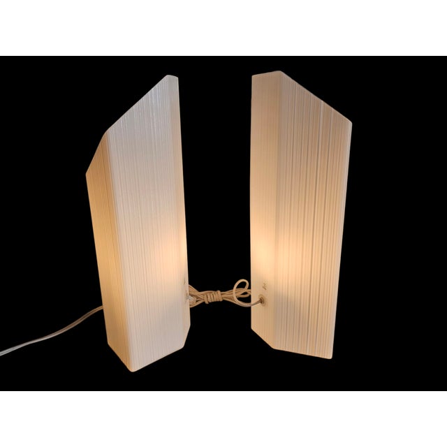 Glass Pair of Mid-Century Modern Murano Vetri Lamps For Sale - Image 7 of 9