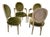 Set of Four Baker Louis XVI Painted Salon Chairs in Scalamandré Upcountry Velvet For Sale