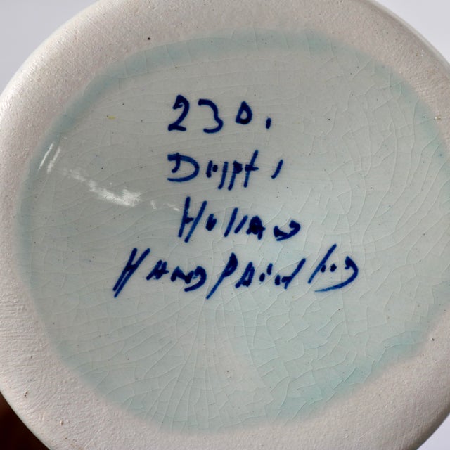 Blue Mid-Century Blue and White Delft Bud Vase For Sale - Image 8 of 11