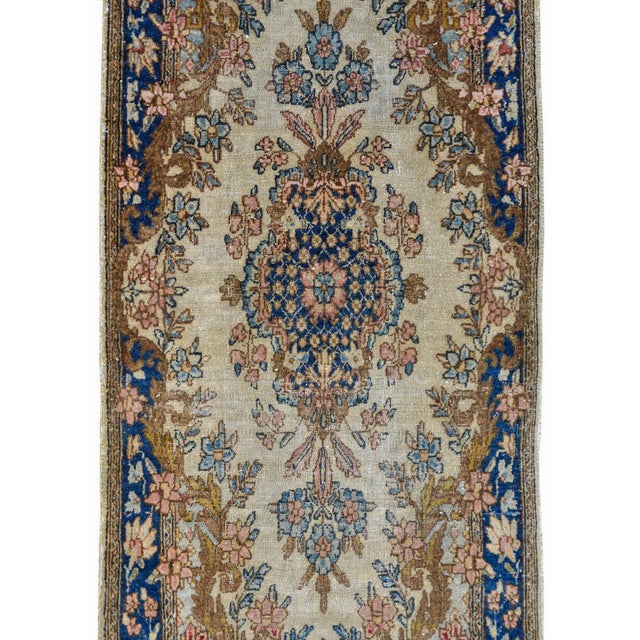 Cream Wonderful Early 20th Century Kirman Rug For Sale - Image 8 of 8