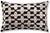 Mid-Century Modern Handmade Velvet Ikat Lumbar Pillow 16x24 | Black & Ivory Geometric For Sale - Image 3 of 8