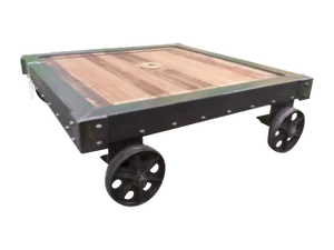 Industrial French Dolly Cart Vintage Coffee Table