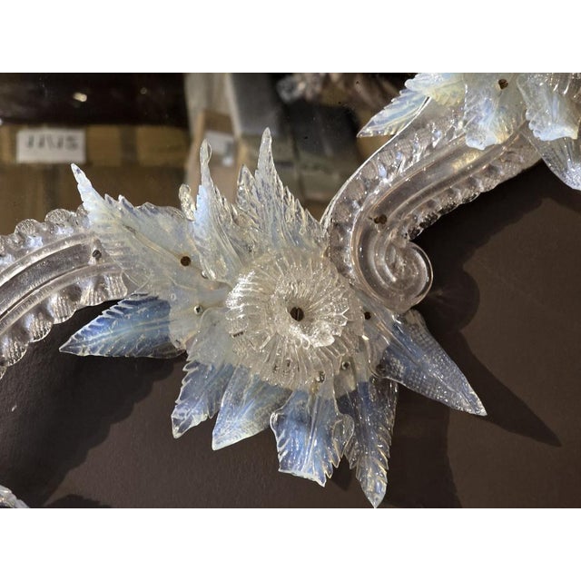 Venetian Mirror in Iridescent Glass, Late 19th Century For Sale - Image 4 of 14