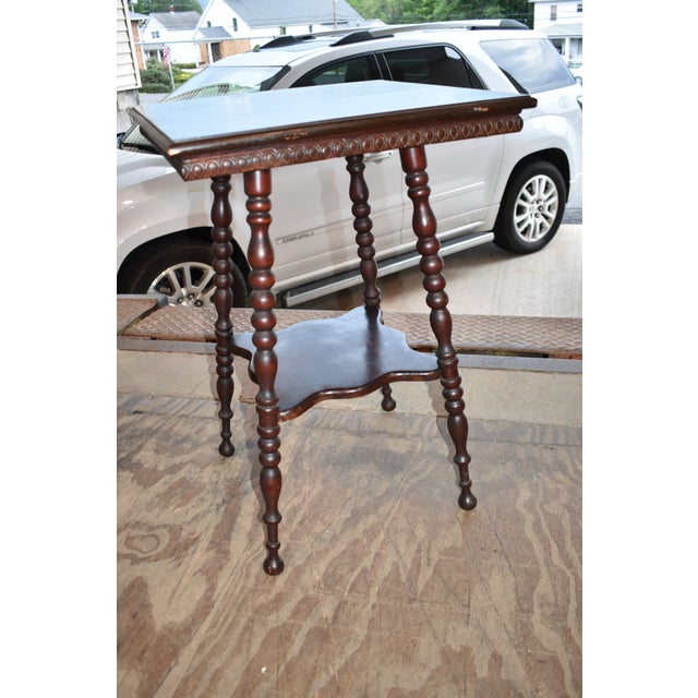 Antique Turned Spindle Leg Side Table Chairish