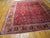 1920s 1920s Red Field Formal Cypress Trees Room Size Antique Sarouk Knotted Wool Rug For Sale - Image 5 of 5