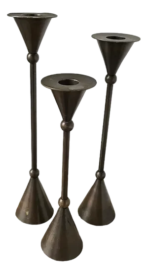 Vintage Candleholders, 1980s, Set of 3