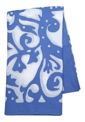 Rumana Applique Tablecloth, 6-seat table - Periwinkle
