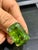 The School of Paris GIA Certified 34.06 Carat Cushion Peridot 14 Karat Yellow Gold Ring Estate For Sale - Image 3 of 18