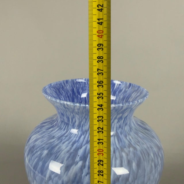 Venetian Glass Vase with White, Blue, and Purple Spots, 1980s For Sale - Image 10 of 11