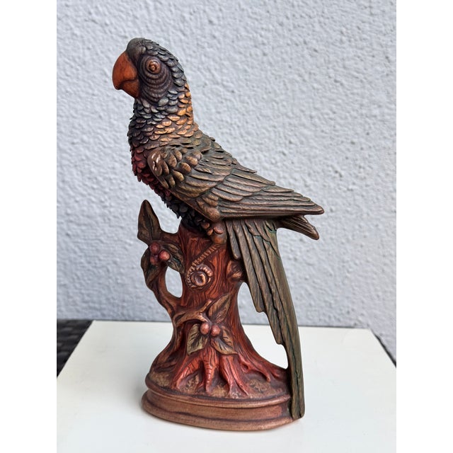 Art Deco 1981 Jan Smith Porcelain Parrot Figure For Sale - Image 3 of 11