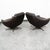 Mid Century Danish Modern Lounge Chairs Swivel Brown Leather Armchair Vintage For Sale - Image 4 of 12