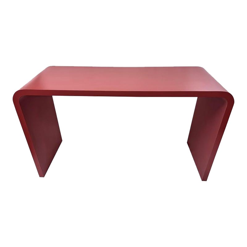 1980's Post Modern Raspberry Waterfall Console