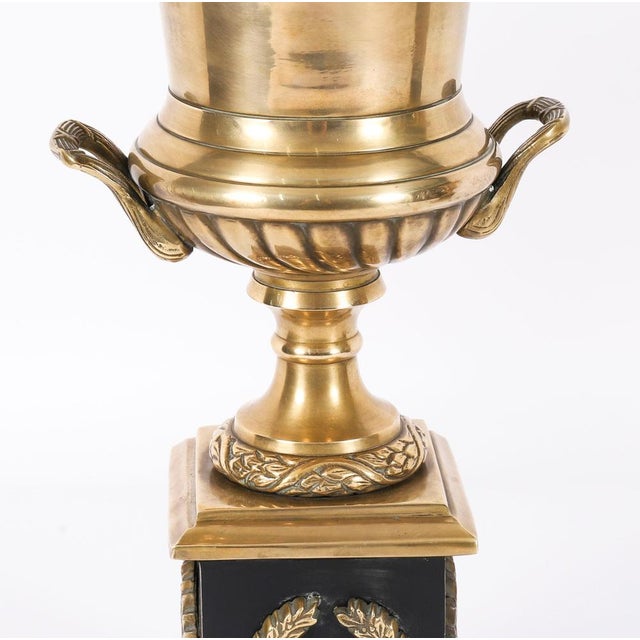 Antique Italian Grand Tour Borghese Bronze Campana Urns, 1800s, Set of 2 For Sale - Image 5 of 17