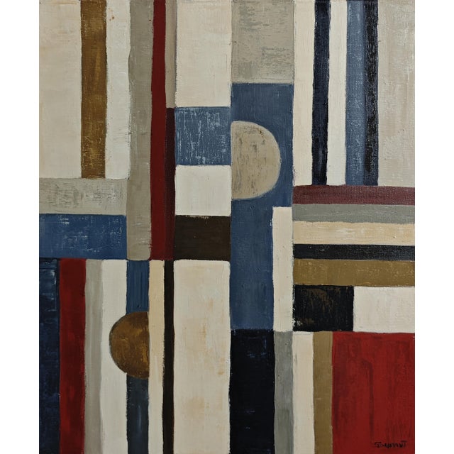 À Contretemps explores rhythm, interruption and displacement within a carefully constructed geometric composition....