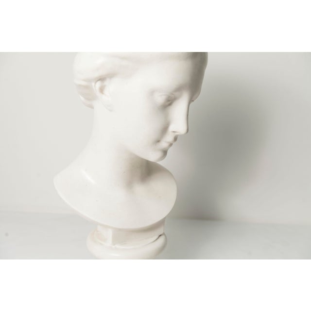 Stone Marble Bust of a Woman, 1800s For Sale - Image 7 of 17