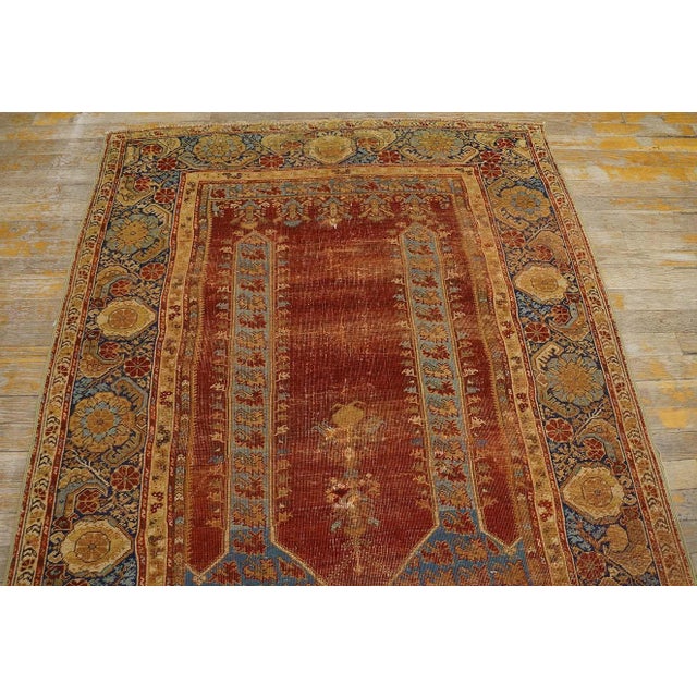 Mid 18th Century Turkish Ghiordes Prayer Carpet ( 4' x 6' - 122 x 183 )