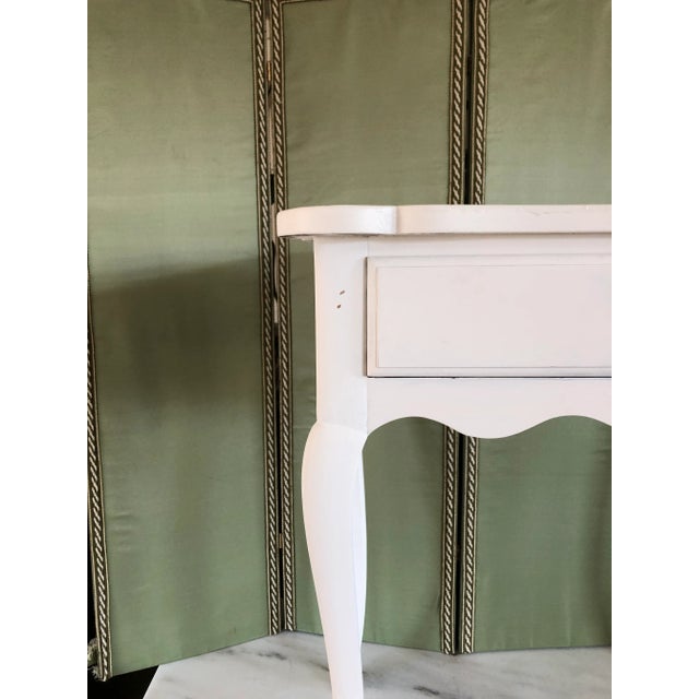 19th Century French Provincial Lime Painted Side Table With Original Patina For Sale - Image 4 of 5